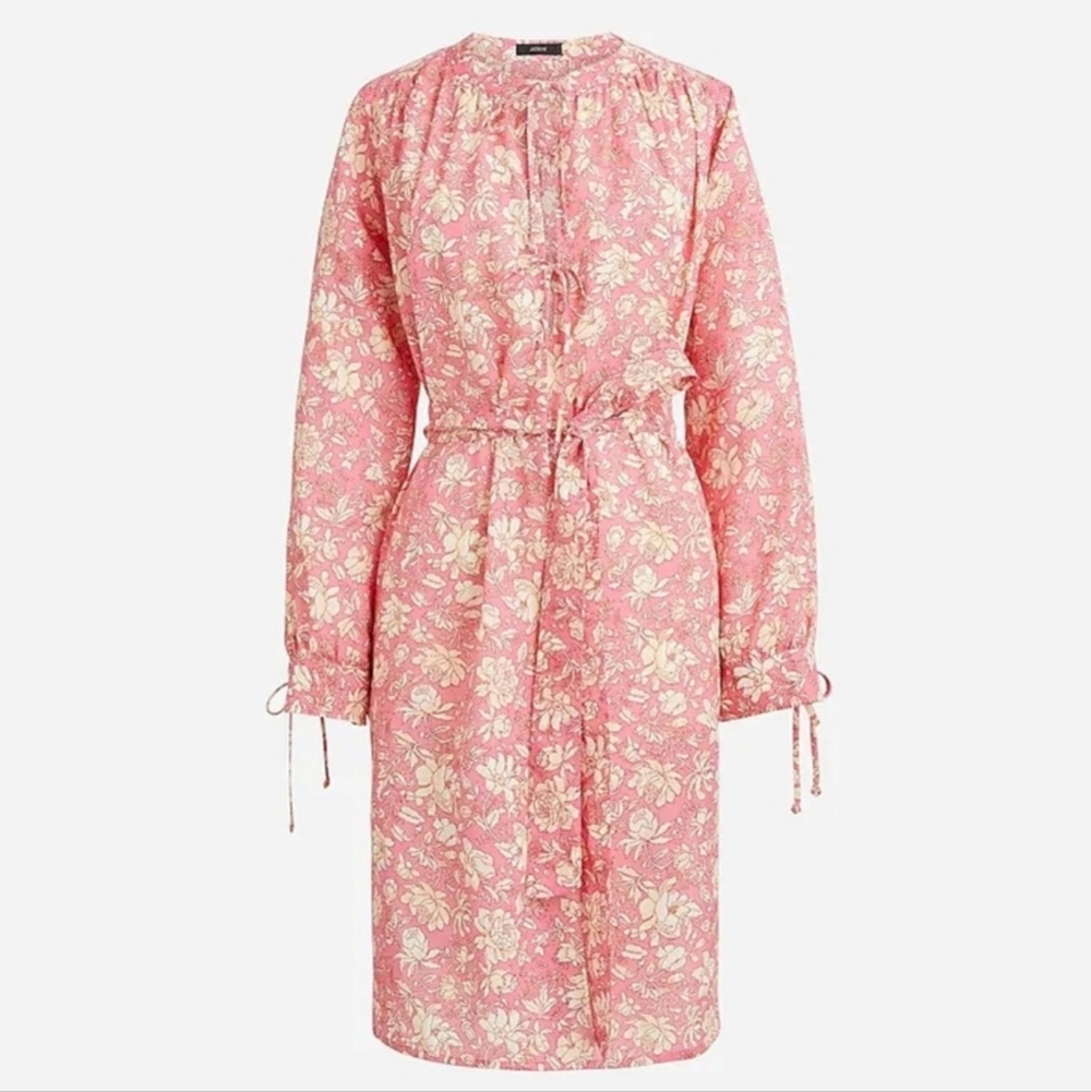 J. Crew Coral Floral Swim Coverup